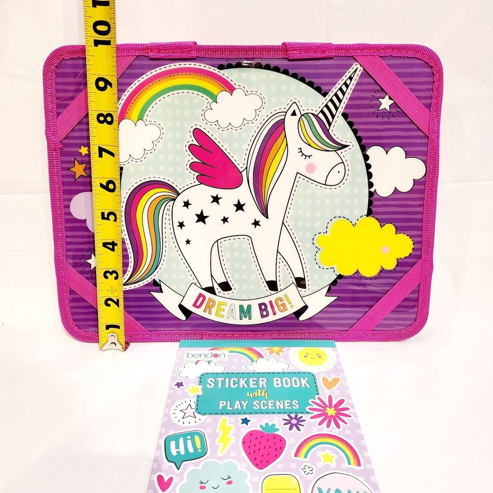 Bendon Pub Unicorn Lap Buddy with Stickers for Tablet Homework Eat Laptop - Picture 2 of 16